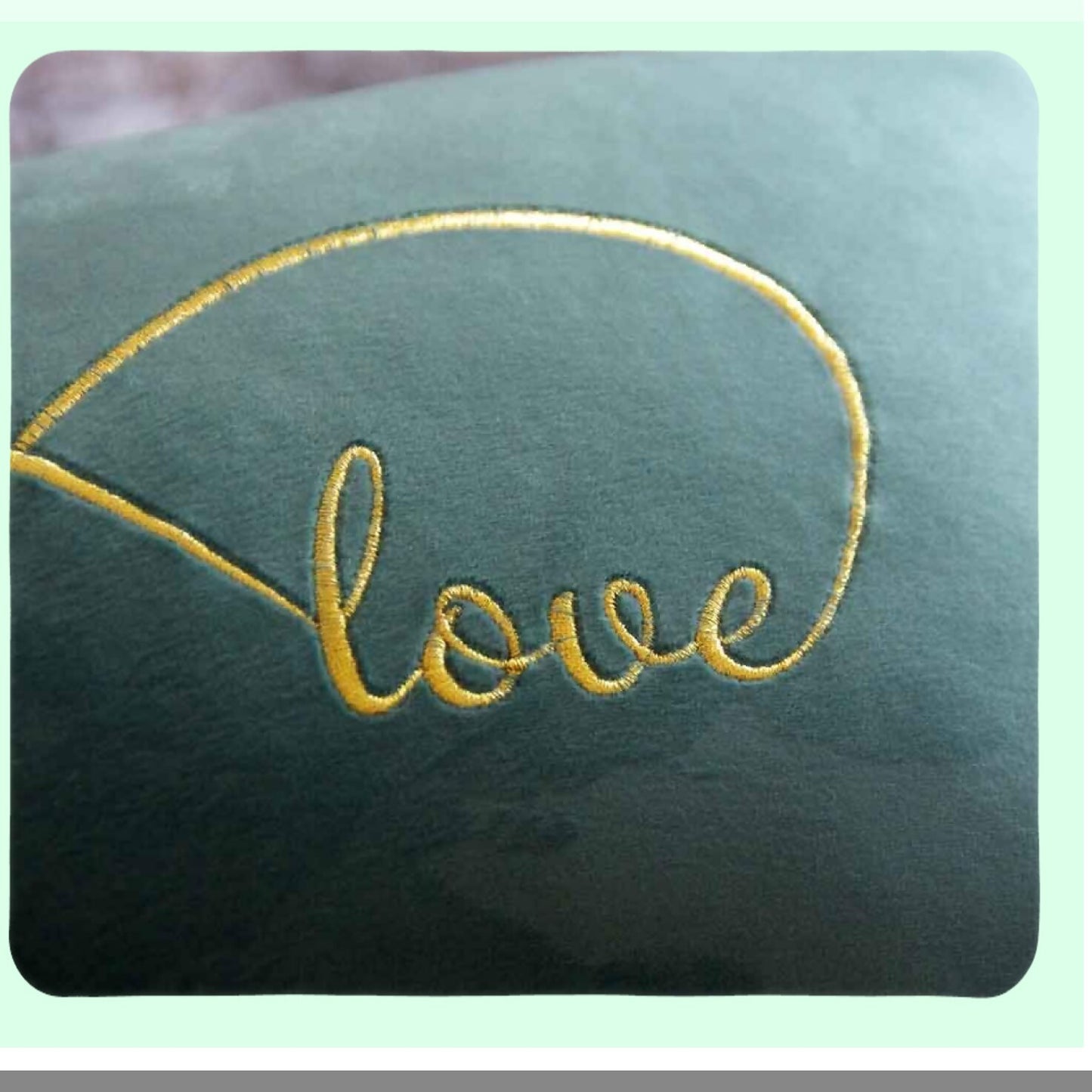 Infinity Love Lumbar Pillow Cover - Embroidered Decorative Throw Pillow Case for 12x20 Inch Cushions - Romantic Home Decor Accent