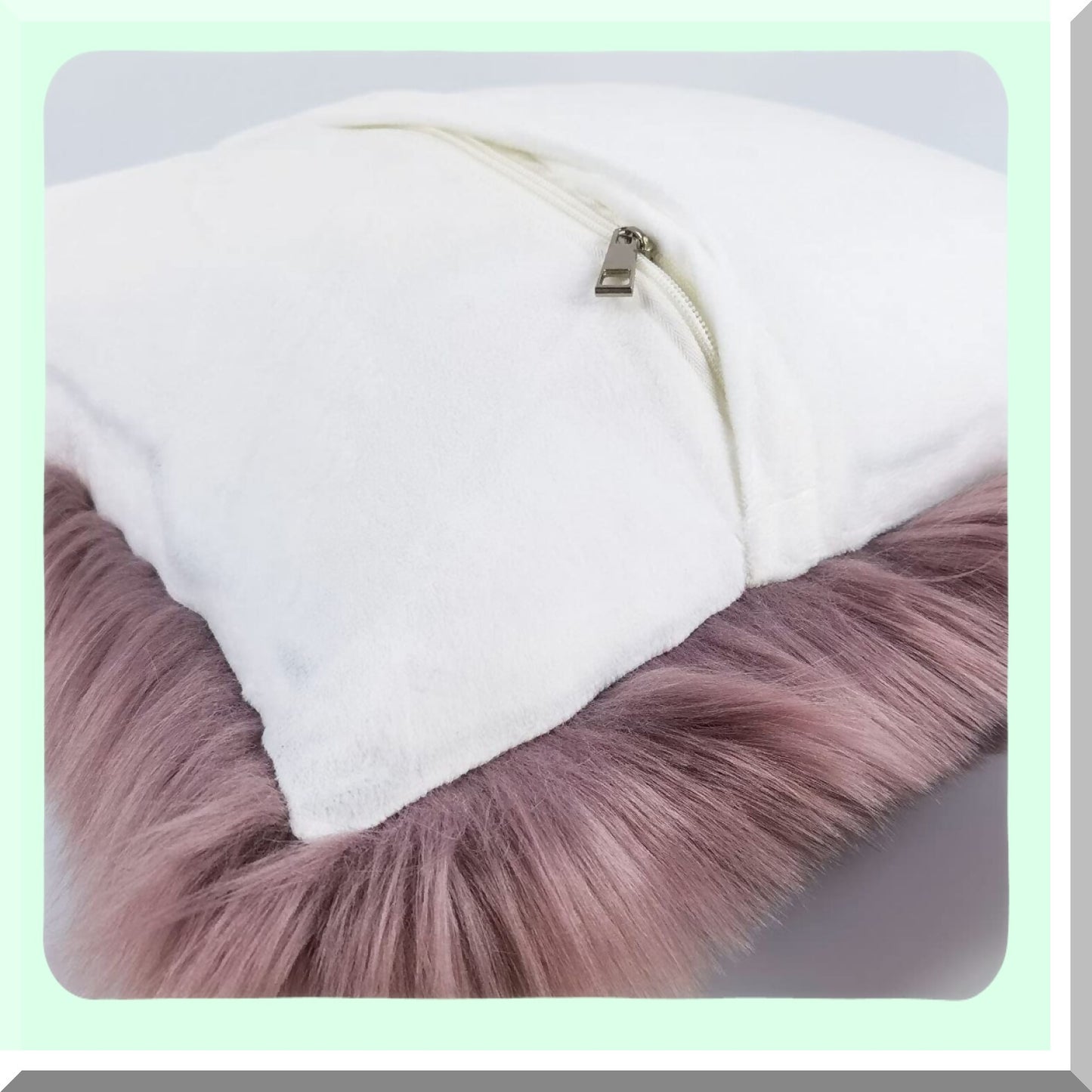 Purple Plush Pillowcase - Soft Faux Fur Cushion Cover for Home Decor - Cozy Sofa Throw Pillow Protector - 18x18 Inch Long Hair Accent Piece