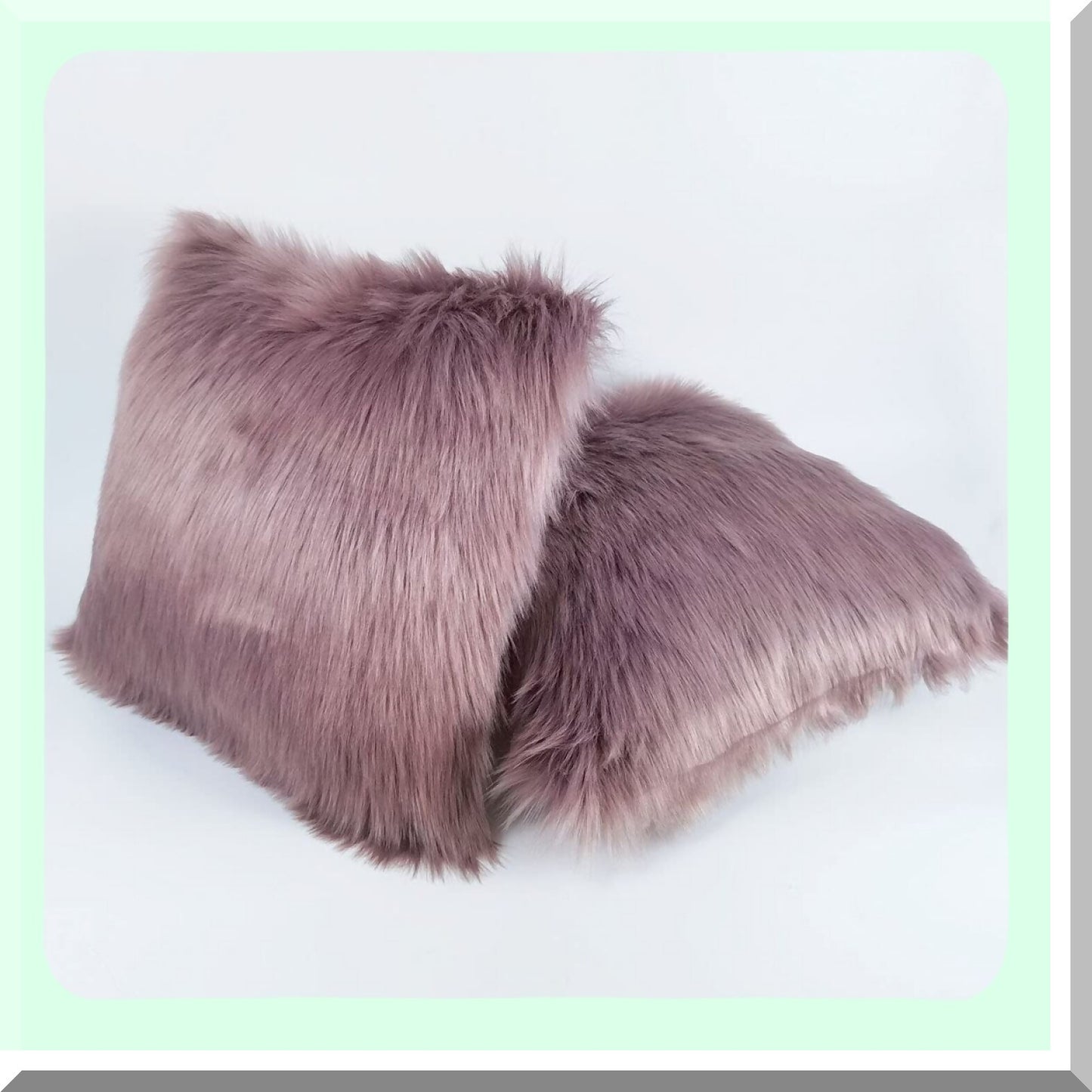 Purple Plush Pillowcase - Soft Faux Fur Cushion Cover for Home Decor - Cozy Sofa Throw Pillow Protector - 18x18 Inch Long Hair Accent Piece