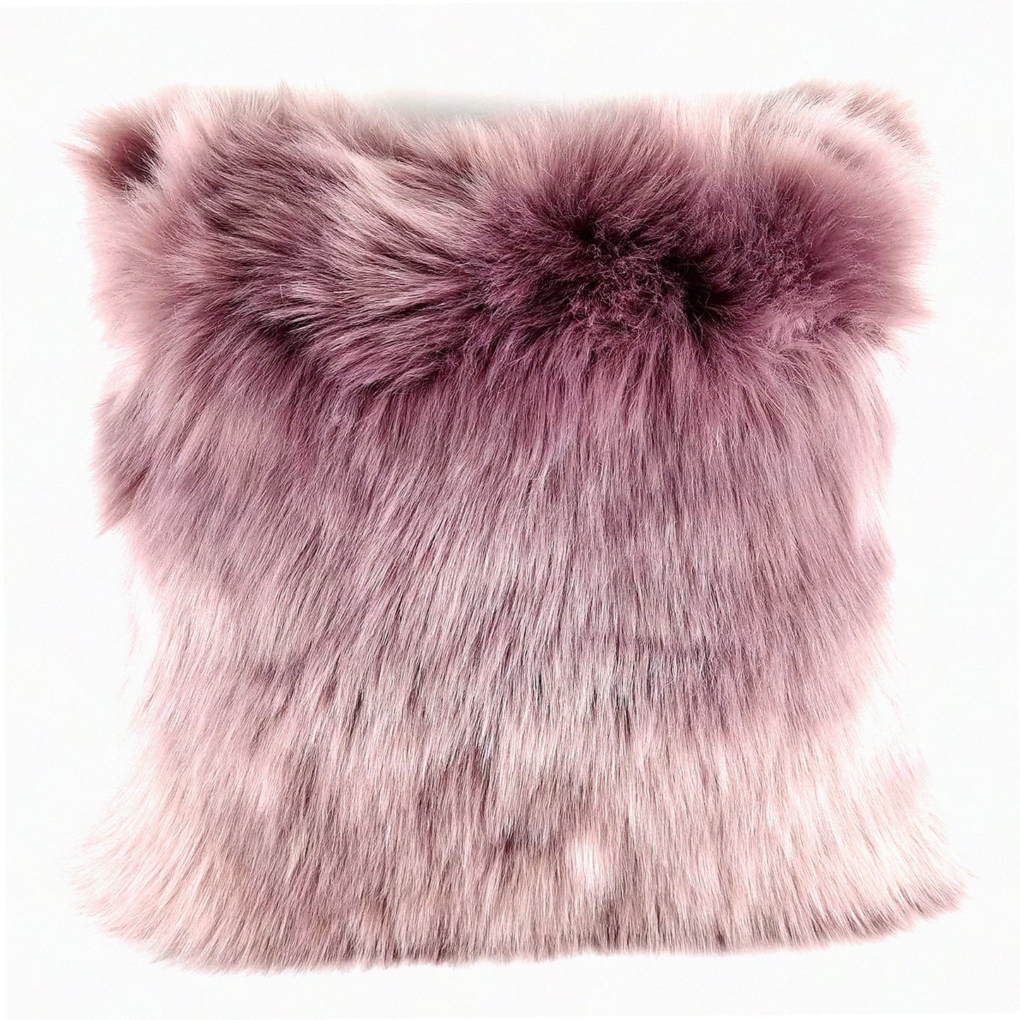 Purple Plush Pillowcase - Soft Faux Fur Cushion Cover for Home Decor - Cozy Sofa Throw Pillow Protector - 18x18 Inch Long Hair Accent Piece