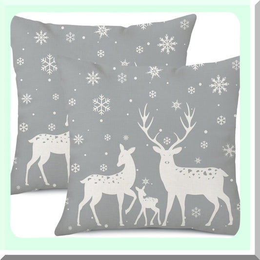 Winter Wonderland Deer Pillowcase Set Compatible with Sofa Bed