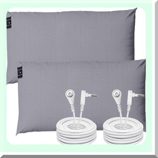 Grounding Comfort Cotton Pillowcase Set Compatible with Sleep Therapy