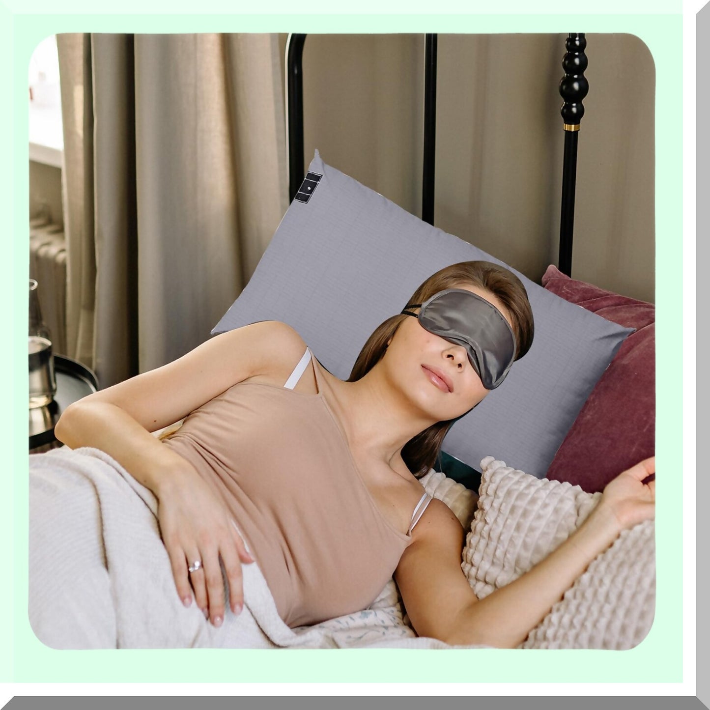 Grounding Comfort Cotton Pillowcase Set - Inflammation Reduction Sleep Therapy - Conductive Pillow Cover with Grounding Cord - 2PCS 20"30"