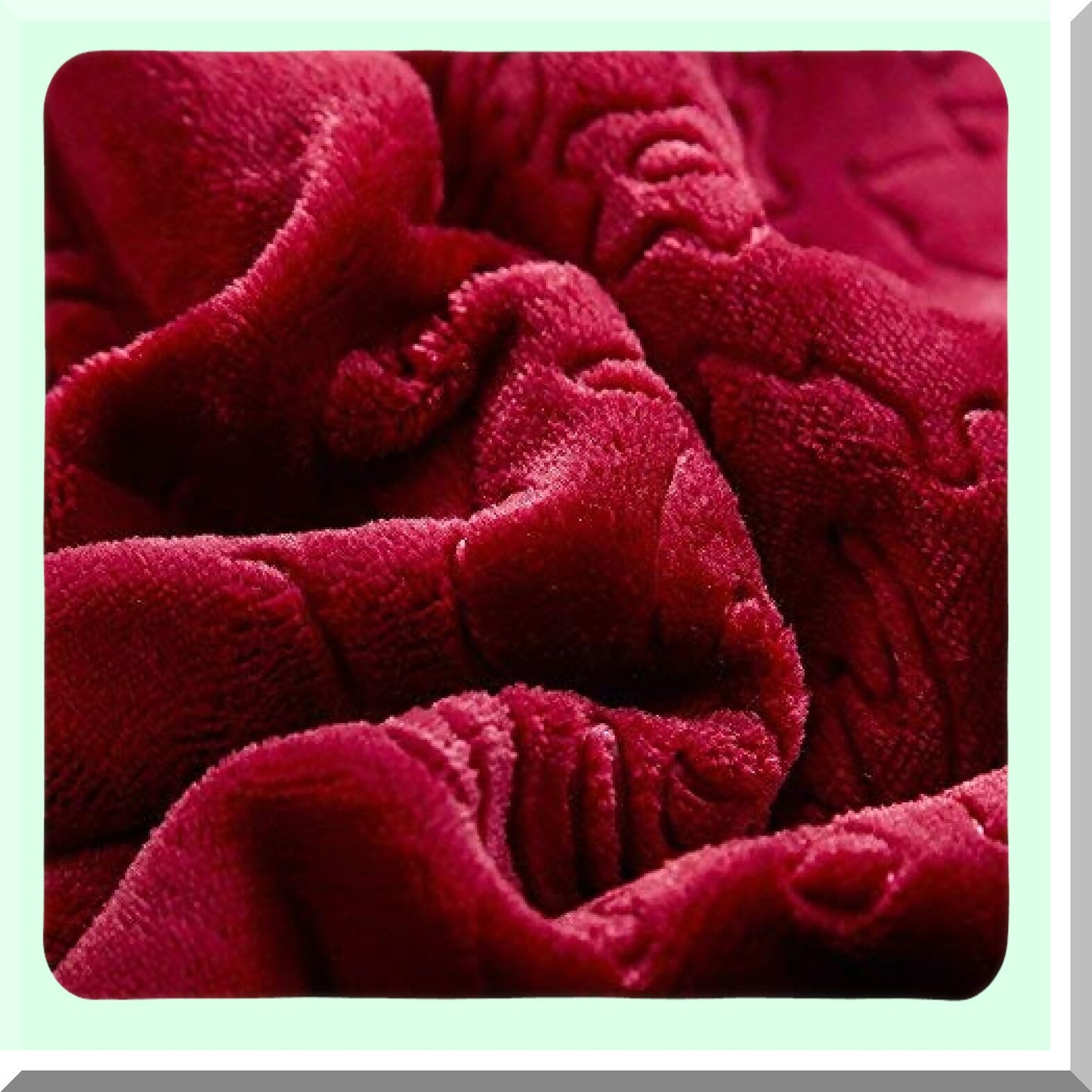 CozyMerlot Sherpa Fleece Throw - Super Soft, Warm, Embossed Bed Blanket, 50x60 Inch