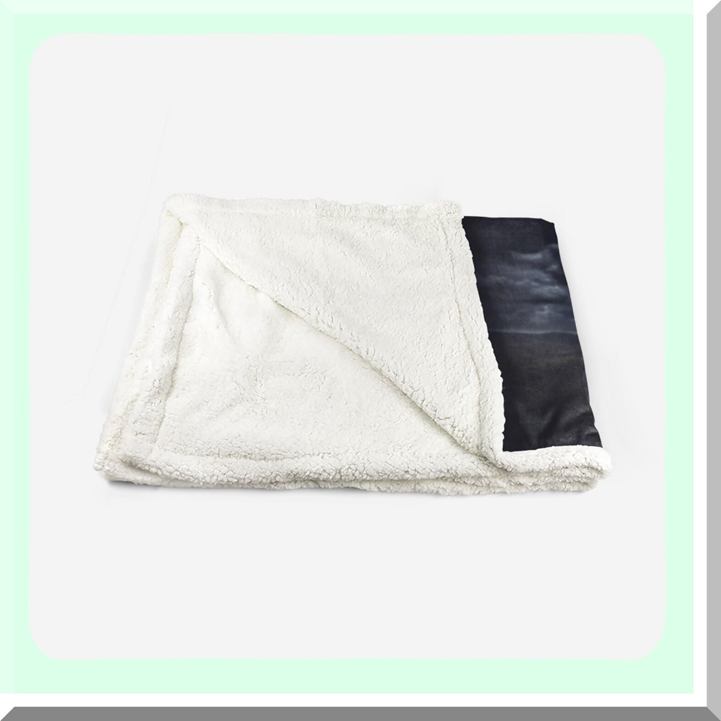 Moonlit Howl Sherpa Blanket - Cozy Soft Fleece for Boys & Adults, Wolf Father and Son Design, 59 x 47 Inches