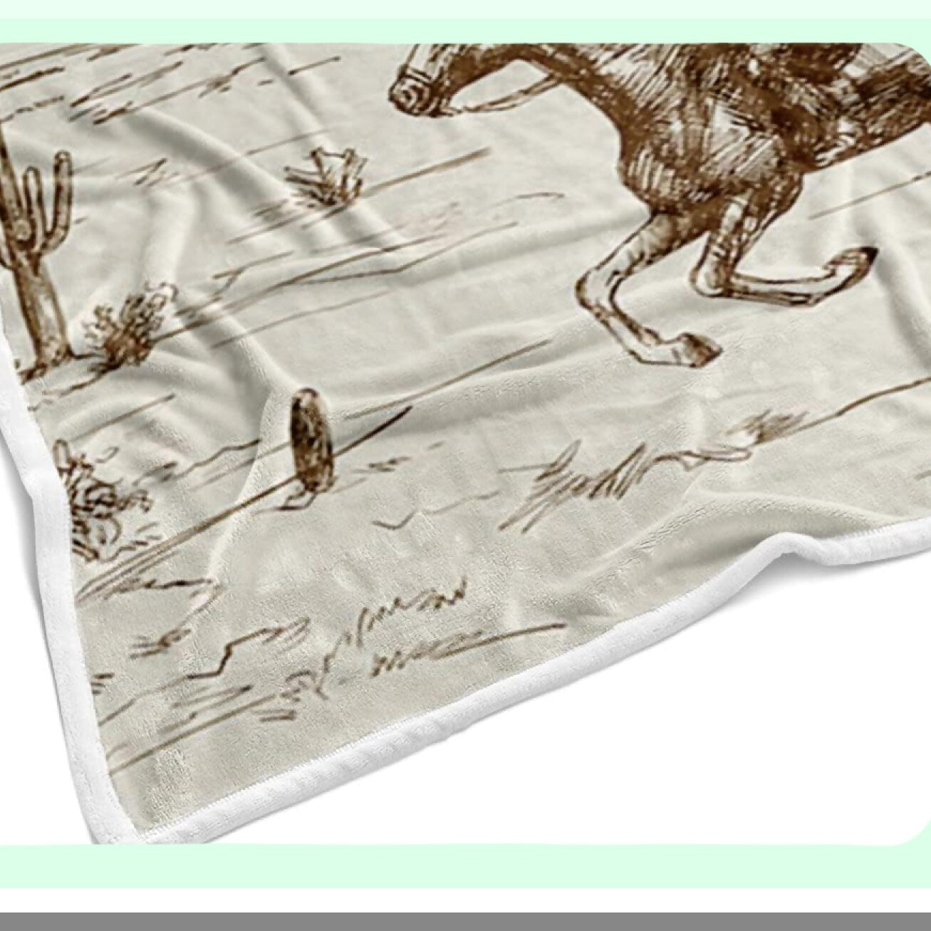Rustic Western Cozy Fleece Blanket - Southwestern Print Throw for Bed & Couch
