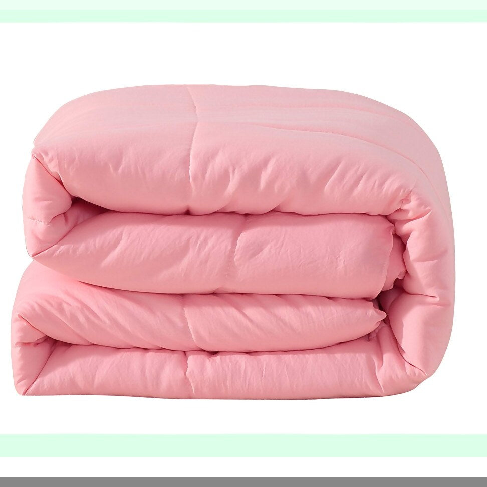 Luxury Soft Microfiber Down Alternative Comforter - Pink Full/Queen - All Season Pre Washed - Box Stitching - White Goose - Plush Bedding