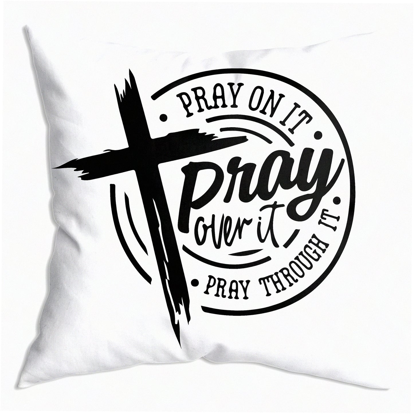 Christian Cross Blessings Throw Pillow Covers - Inspirational Bible Verse Decor for Family Bedroom & Living Room - 18x18 Inch Housewarming Gift