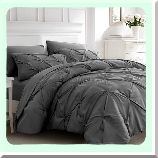 Queen Size Gray Comforter Set with Sheets