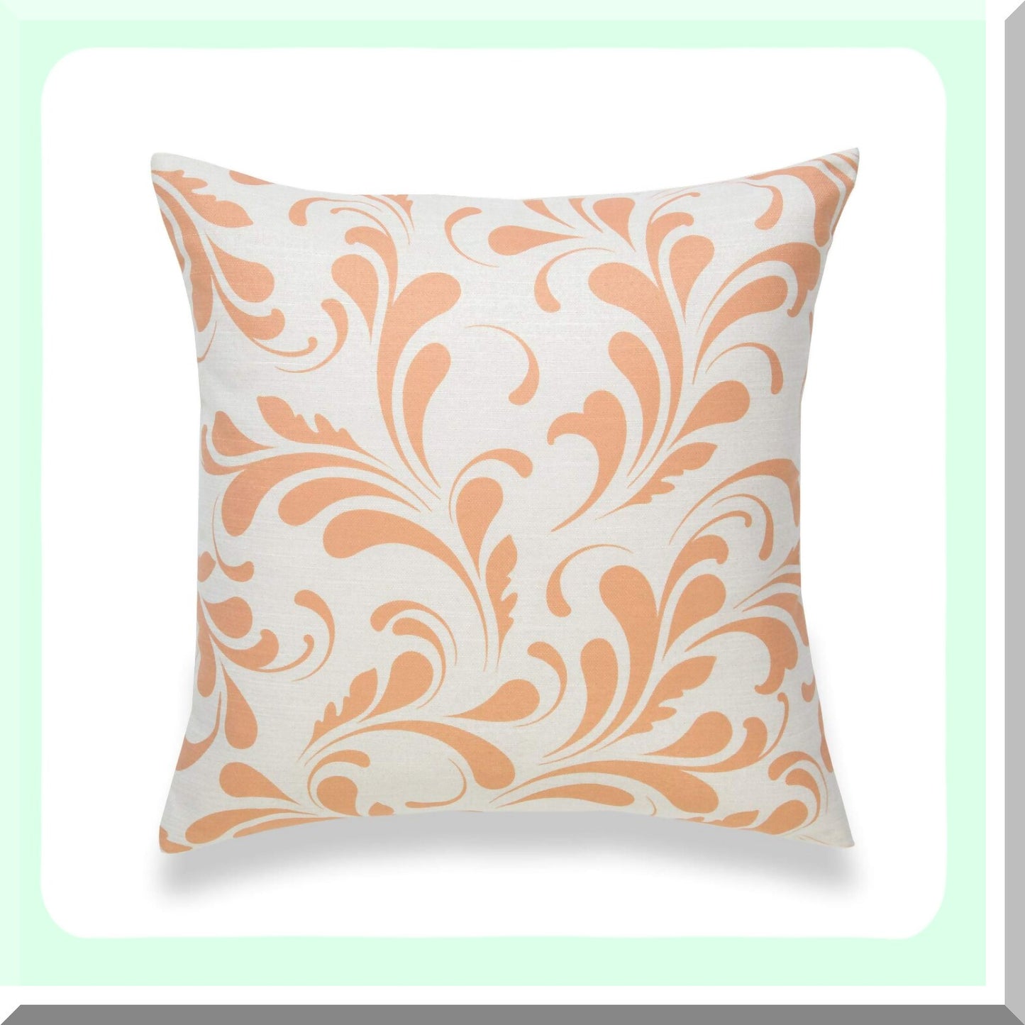 Autumn Harvest Orange Floral Throw Pillow Cover - 18"x18" - Decorative Cushion Case for Couch, Sofa, Bed - Fall Home Decor Accent