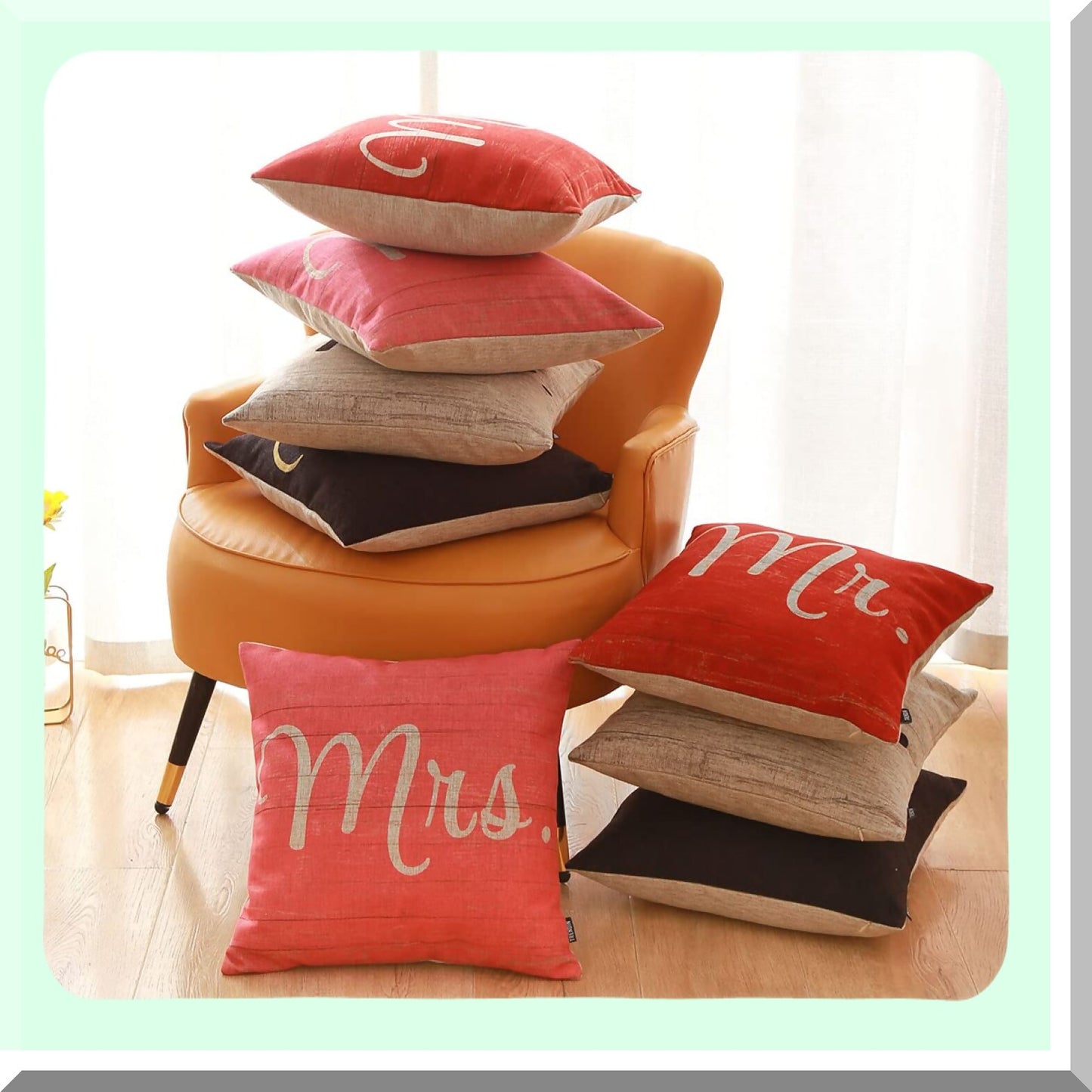 Love Nest Pillow Covers - Romantic Couples Bedroom Decor - Wedding Words Throw Cushion - Valentines Day Anniversary Mothers Day Gift - 18x18 inches