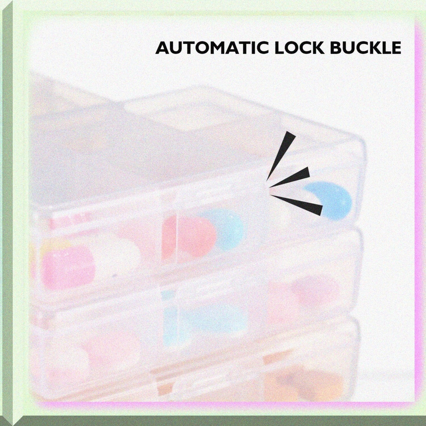 10PCS Plastic Jewelry Organizer Box 6 Grid Clear