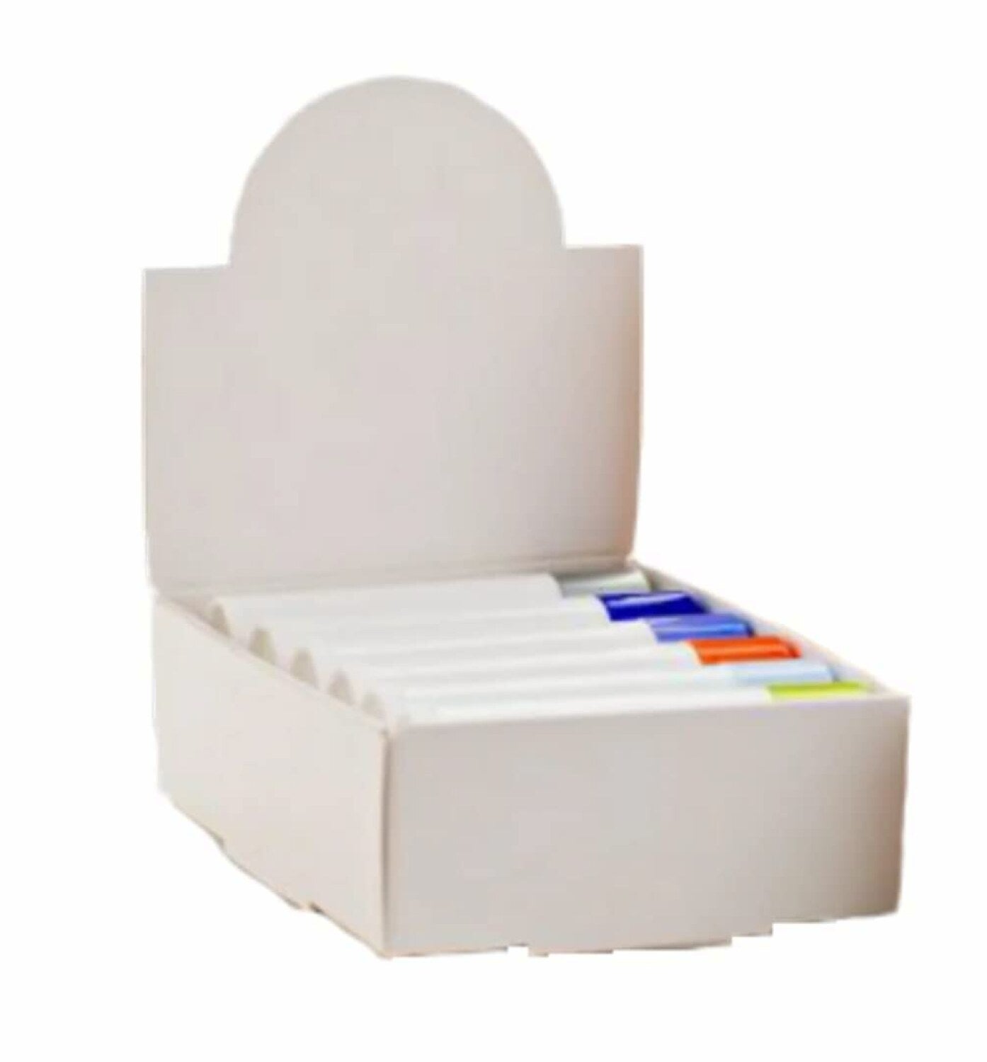 White Arched Lip Balm Tube Display Boxes 10 Pack