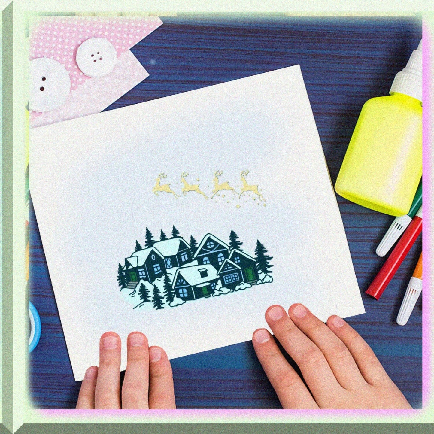 Winter Snow House Clear Stamps 6.3x4.3 Inches