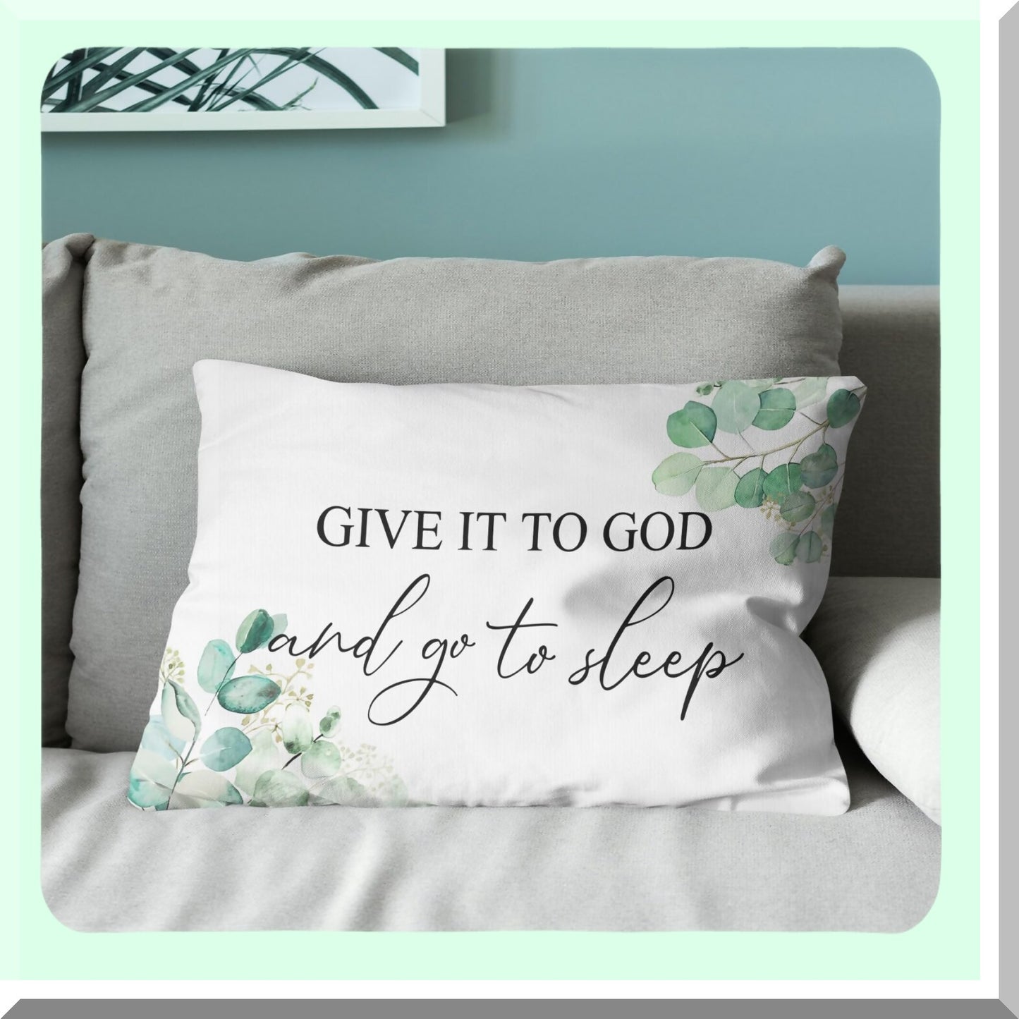 Divine Dreams Pillow Covers - Christian Prayer Room Decor for Bed Bedroom, Sleep Themed Cushion Cover 12x20, Inspirational Bible Verse