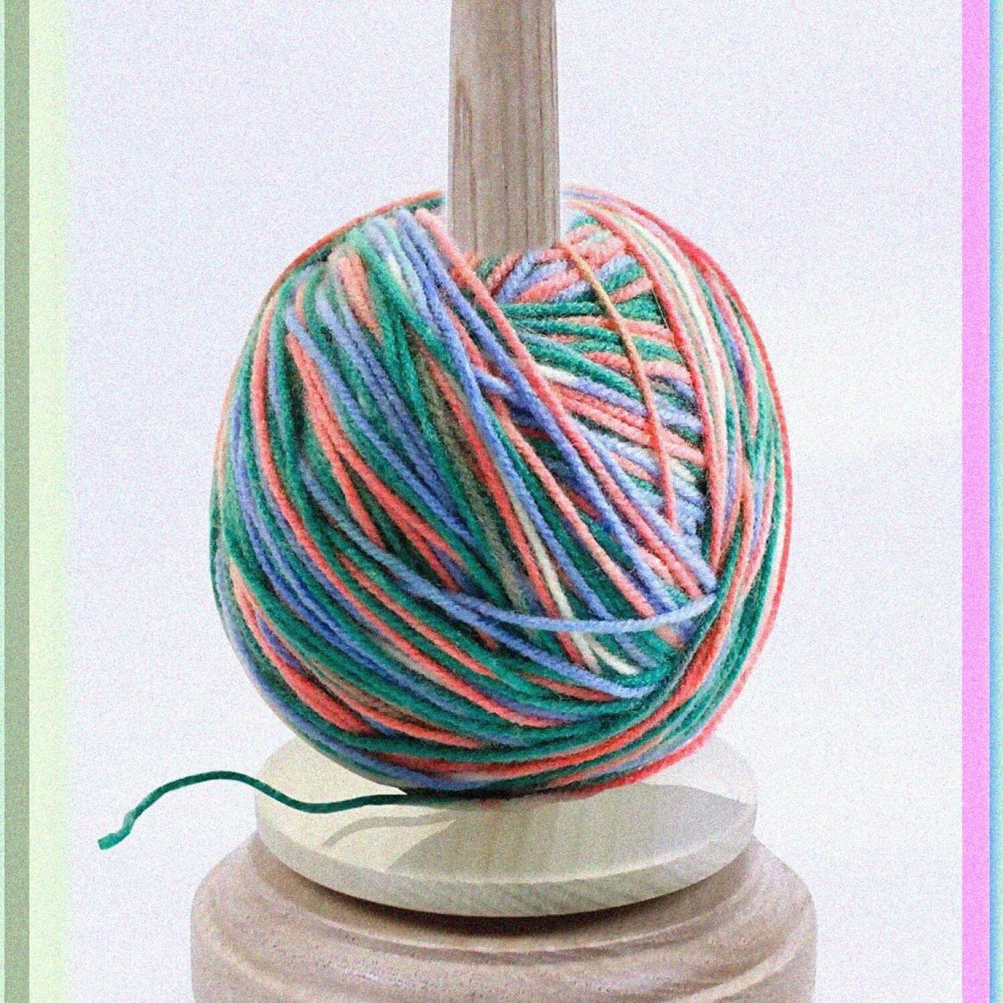 Wood Yarn Holder with Twirling Mechanism