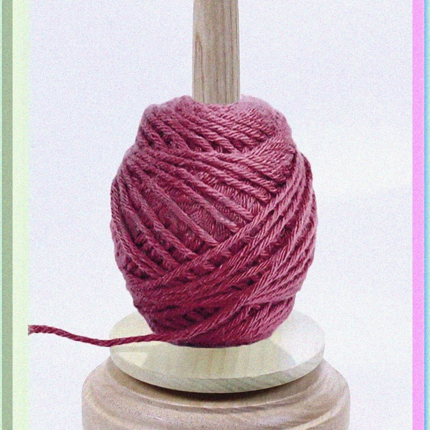 Wood Yarn Holder with Twirling Mechanism