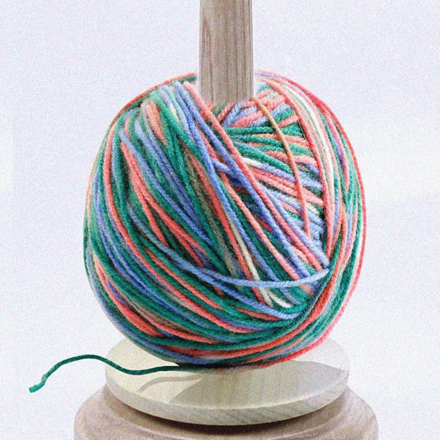 Wood Yarn Holder with Twirling Mechanism