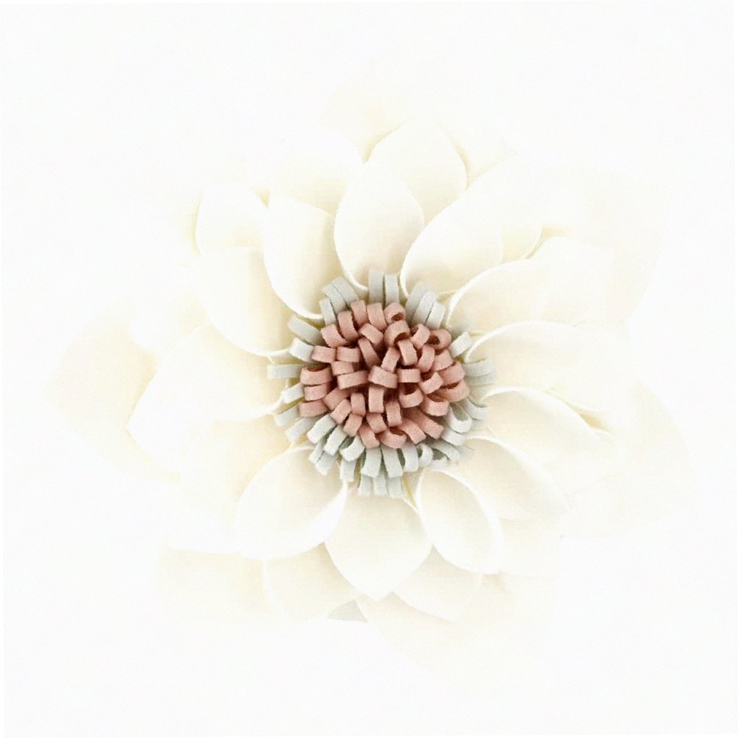 Floral Bliss 3D Round Cushion - Decorative Flower Throw Pillow for Sofa, Couch, Chair - 14 Inches Cream Accent - Home Decor Bedroom Accessory