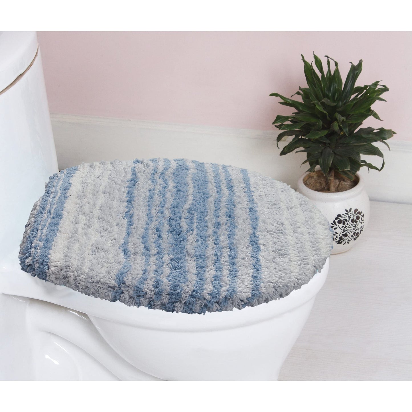 100% Cotton Bathroom Rug Set 18x18 Blue