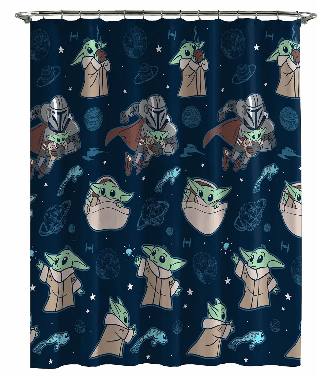 Mandalorian Kids Fabric Shower Curtain 70x72