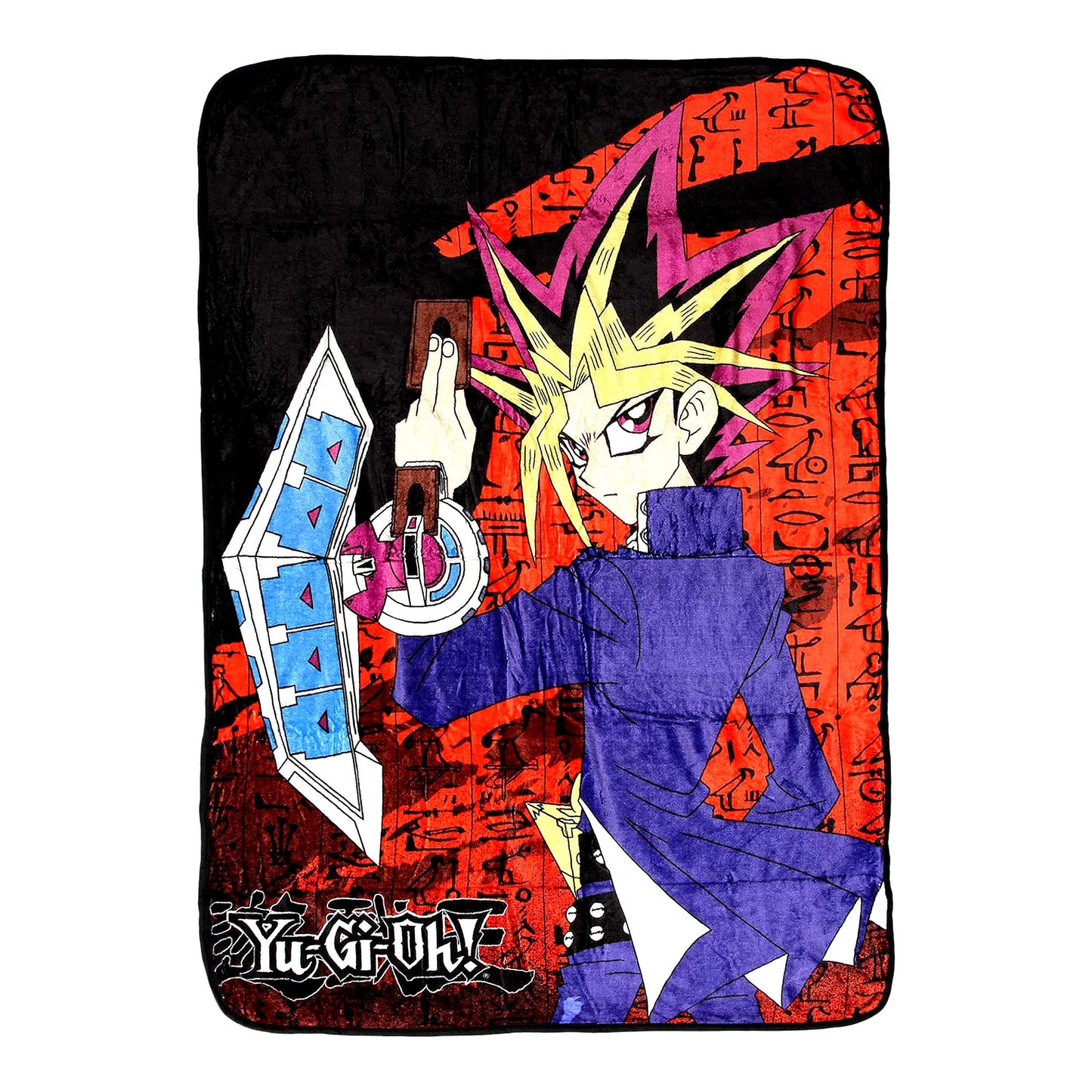 Yu-Gi-Oh! Duelist Yugi Mutou Fleece Throw Blanket 45" x 60" - Soft Plush for Ultimate Comfort"