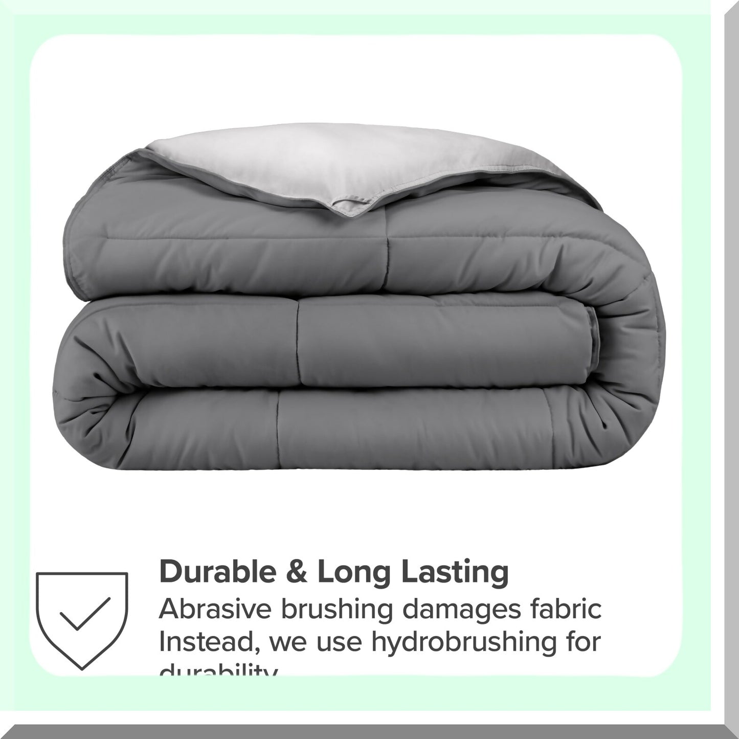 UltraSoft Down Alternative Comforter - Reversible Grey/Light Grey - All Season Premium Bedding - California Comforter 1800 Series - Warmth & Comfort
