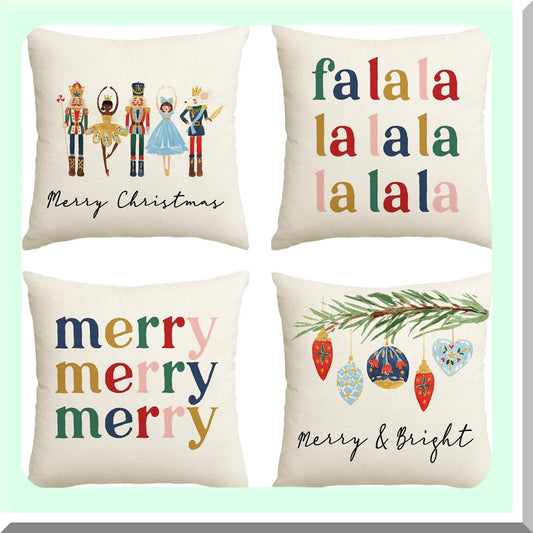 Winter Wonderland Pillow Covers Set of 4 20x20 Inch