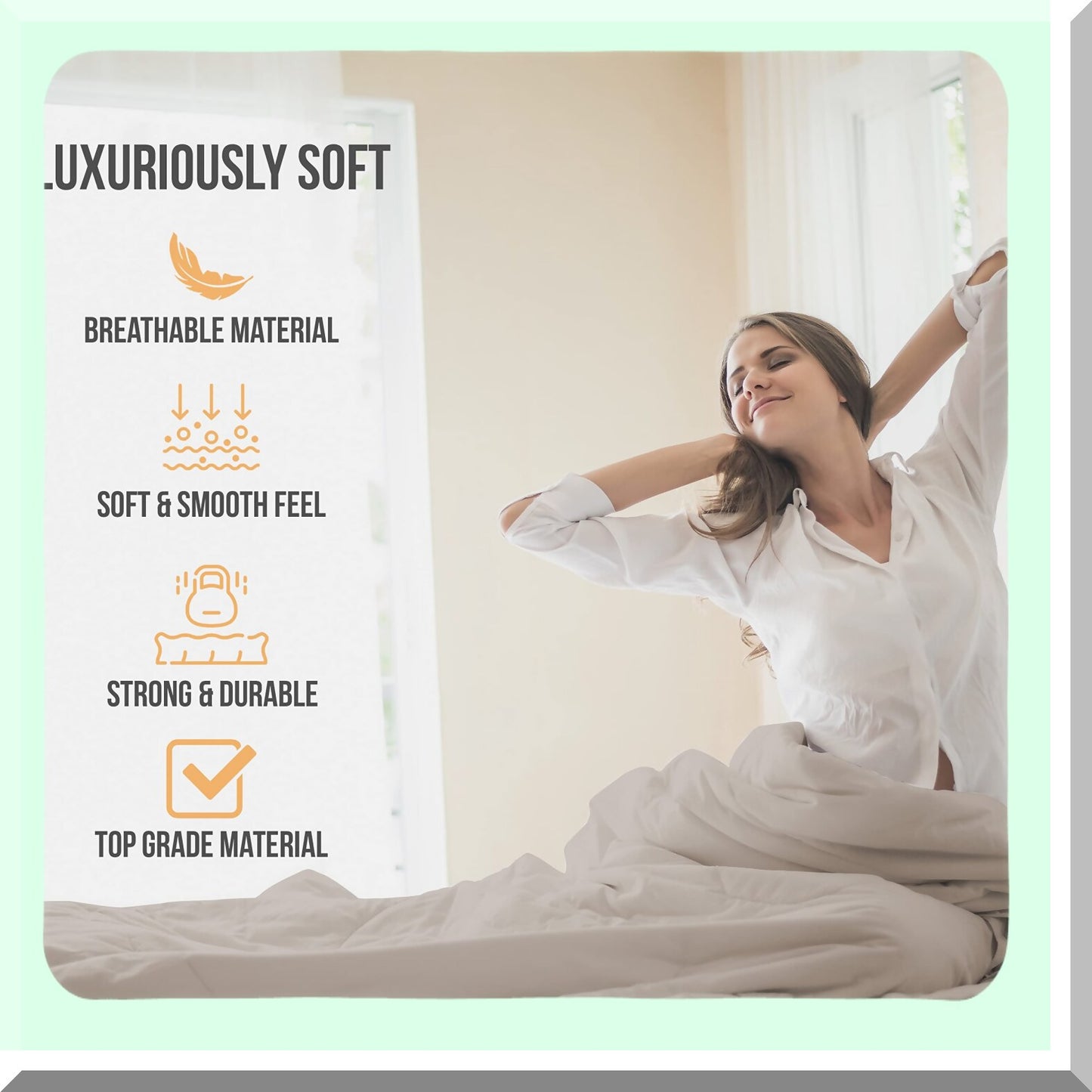 CoolLux Twin Size Bedding Set - Premium Hotel Luxury Sheets with Elastic Straps, Deep Pocket Mattress, Soft Pillowcases - 3 Piece Set (Beige)