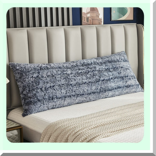 Velvet Shaggy Body Pillowcase Compatible with 21"x54" Pillows
