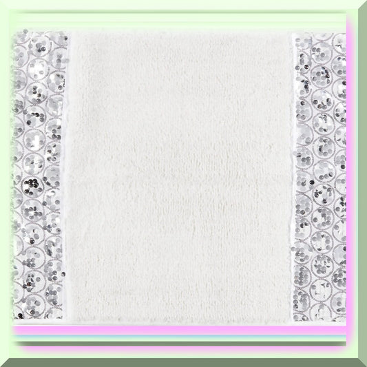 Sinatra Modern Bathroom Rug White Acrylic Polyester