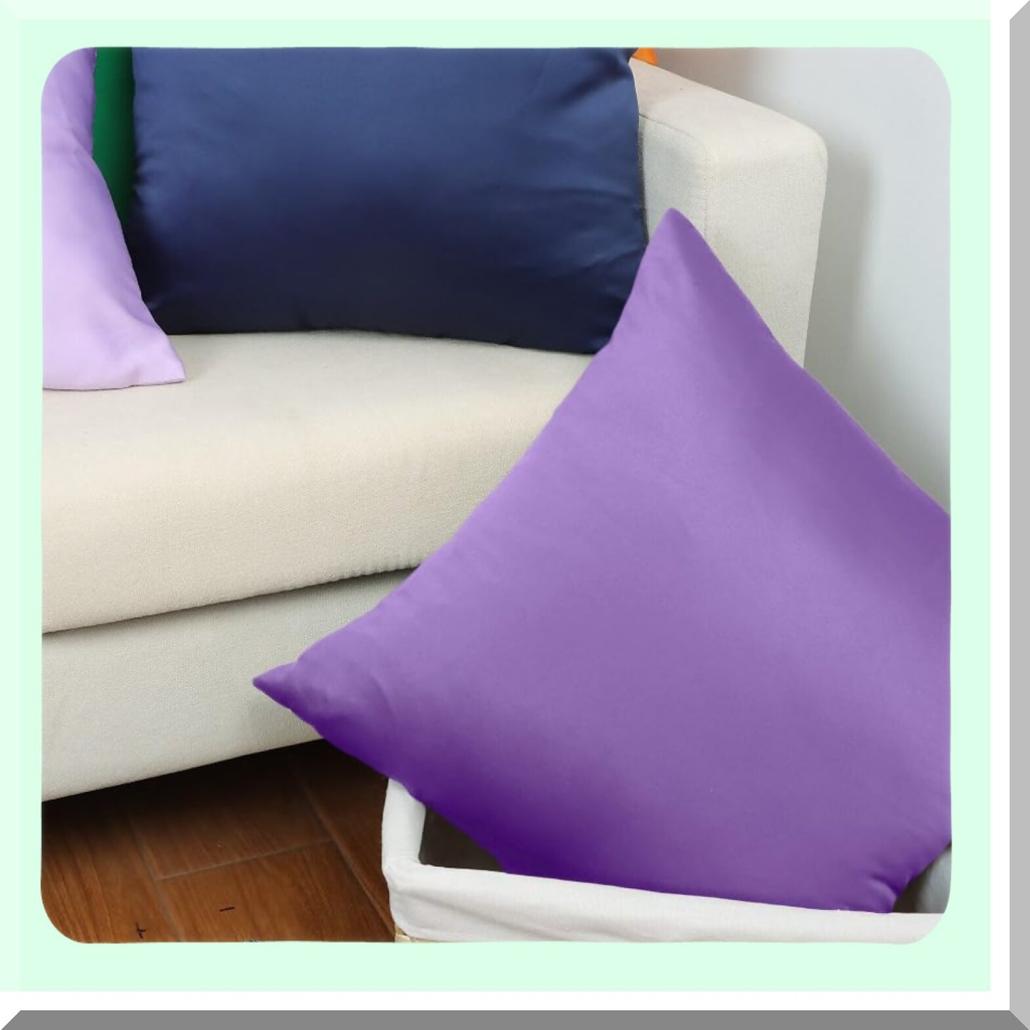 Lavender Dream 18x18 Pillow Cover Set - Decorative Throw Pillow Covers for Couch, Sofa, Bedroom - 2 Pack Euro Square Pillowcases with Zipper