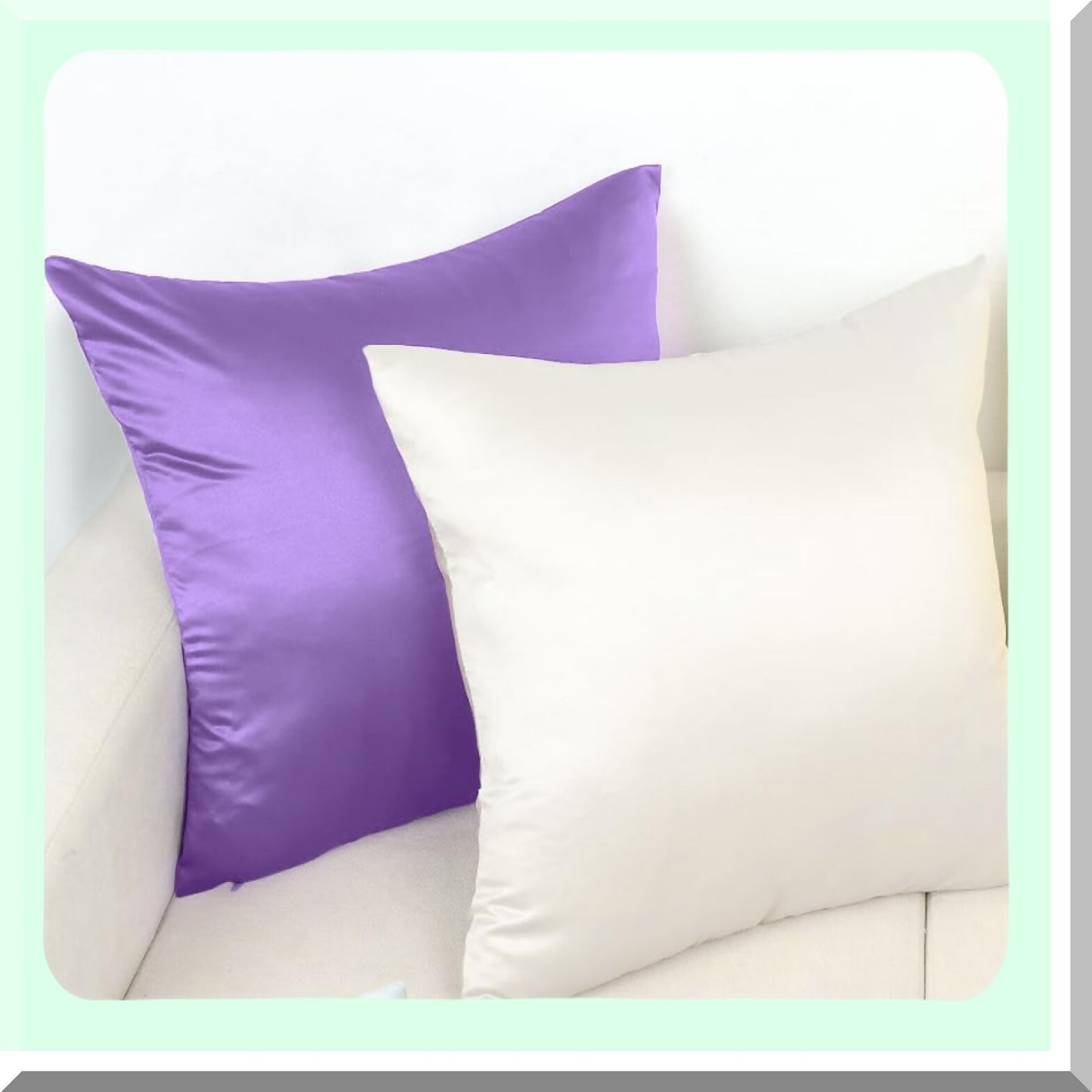 Lavender Dream 18x18 Pillow Cover Set - Decorative Throw Pillow Covers for Couch, Sofa, Bedroom - 2 Pack Euro Square Pillowcases with Zipper