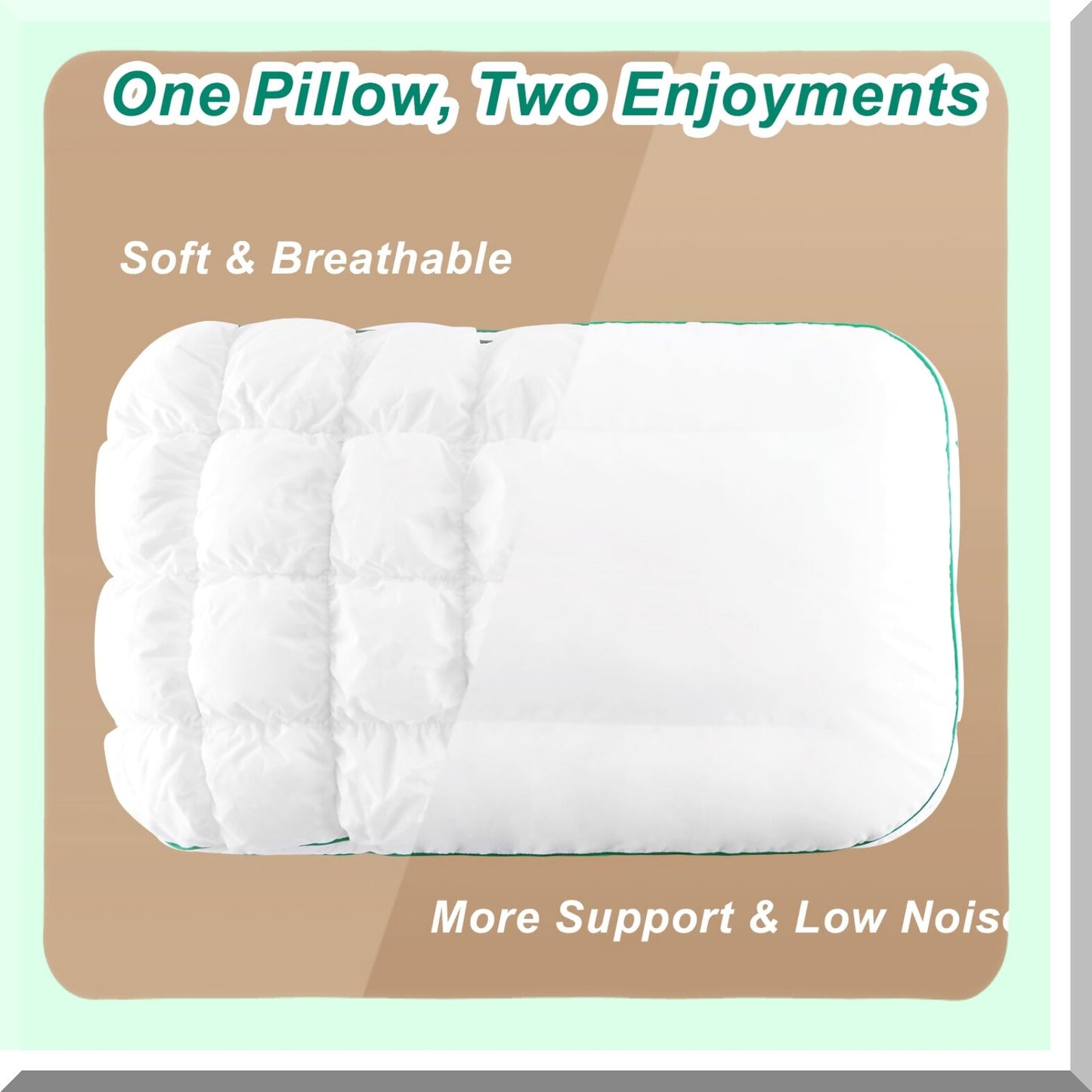 Luxury Cloud Support Pillow - Queen Size, Plush Down-Alternative Filling, Super Soft Bed Pillow for Side Sleepers, Hotel Quality White Pillow