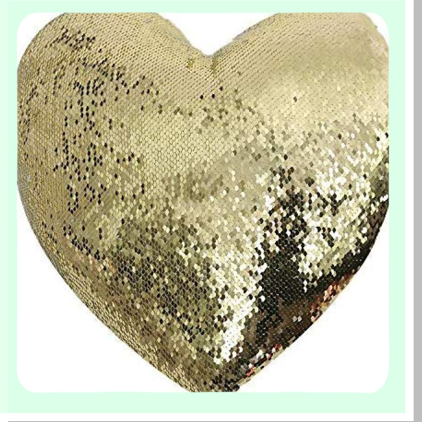 HeartGlow Reversible Sequin Pillow Case Set - 10 Pack 18x14 inch Covers with Zipper for Couch Sofa Bed Decorative Cushion Cover. Sublimation Blank, Swipe Design.