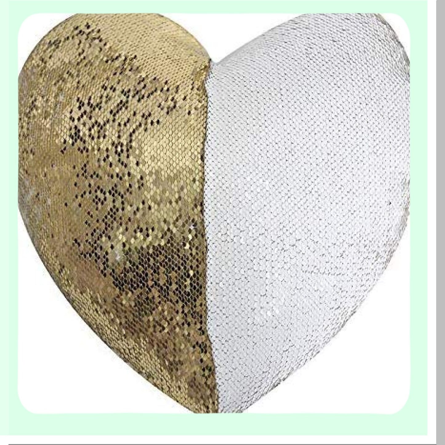 HeartGlow Reversible Sequin Pillow Case Set - 10 Pack 18x14 inch Covers with Zipper for Couch Sofa Bed Decorative Cushion Cover. Sublimation Blank, Swipe Design.