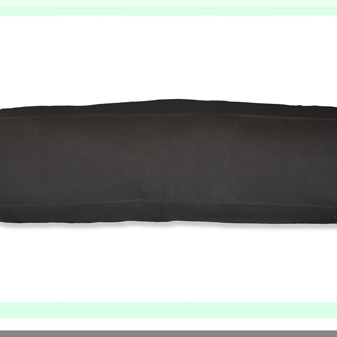 Cotton Comfort Neck Roll Pillow Cover - Black Drawstring Closure - 6x16 inches - Removable Cover - 100% Cotton - 6" Diameter - Black Cover Only