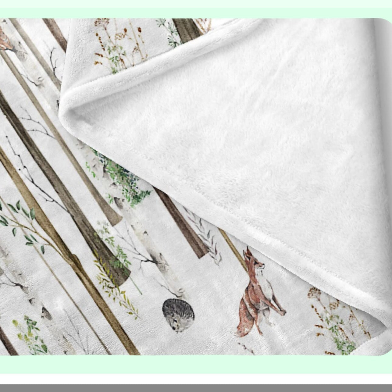 Wildwood Lodge Fleece Blanket - Cozy Rustic Forest Cabin Throw with Bear, Moose, Deer, and Fox Design, Soft Plush Comfort, 50x60IN
