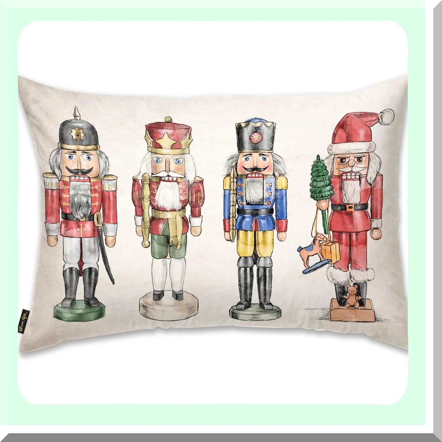 Festive Nutcracker Holiday Throw Pillow Collection - Seasonal Decorative Cushions for Christmas Home Decor and Winter Accent Pieces