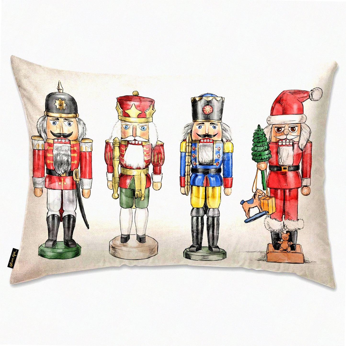 Festive Nutcracker Holiday Throw Pillow Collection - Seasonal Decorative Cushions for Christmas Home Decor and Winter Accent Pieces