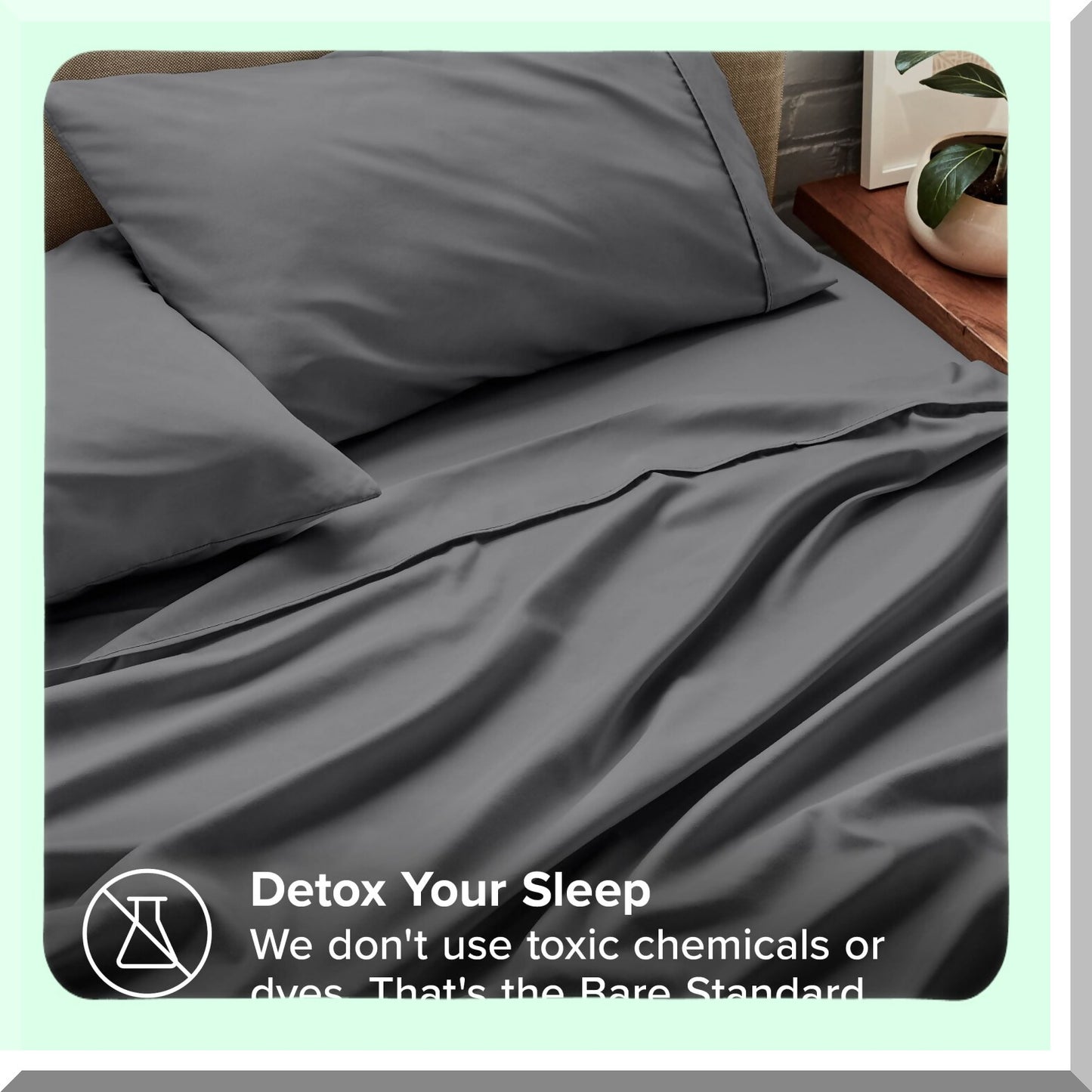 UltraLux 1800 Queen Sheet Set - Deep Pockets, Double Brushed Microfiber, Easy Fit, Luxury Bedding with Pillowcases - Grey, 4 Piece Set