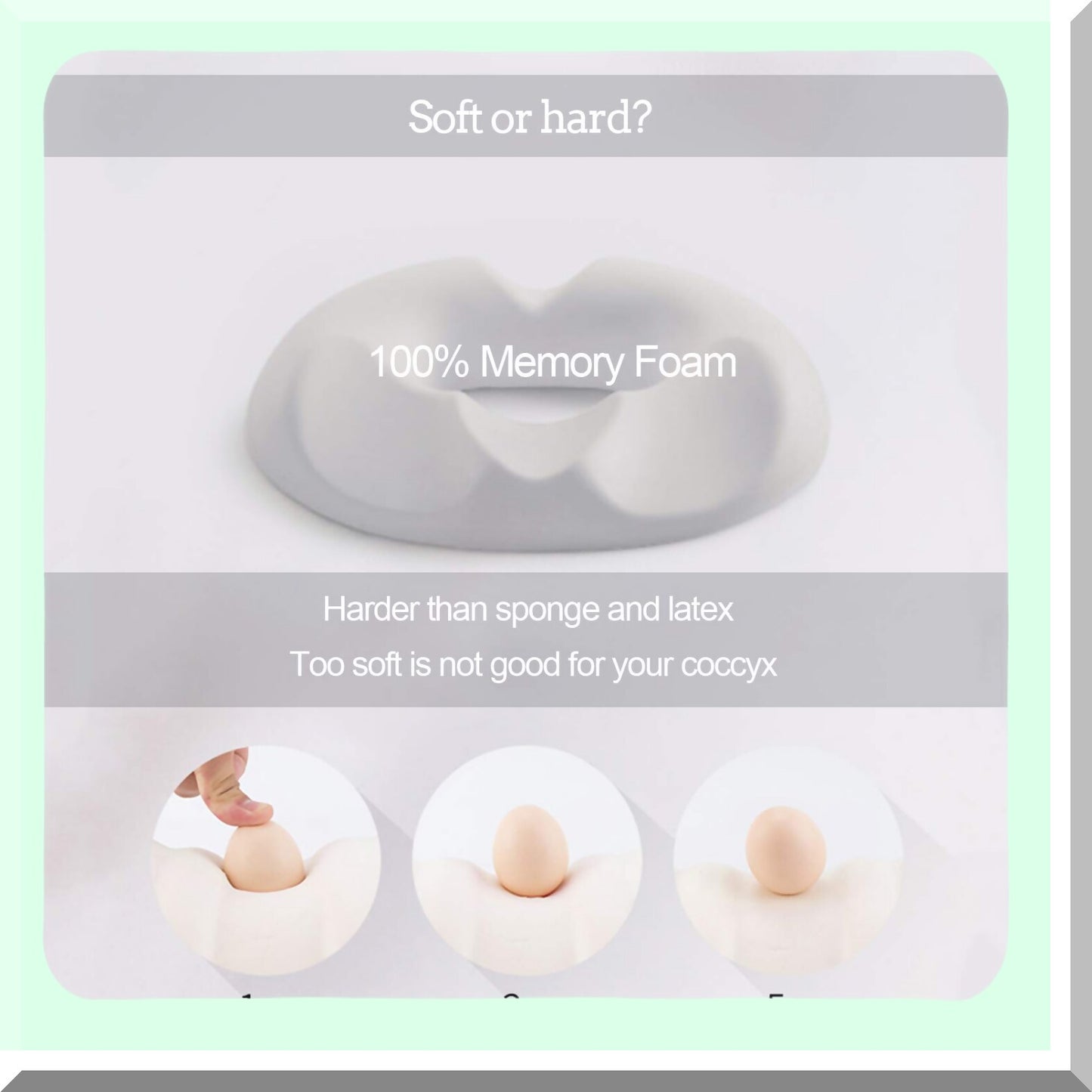 ComfortEase Relief Cushion - Large Donut Pillow for Tailbone Pain, Hemorrhoid Treatment, Bed Sores, Prostate, Coccyx, Sciatica, Pregnancy & Postpartum. Ergonomic Design with Velour Cover for Women.