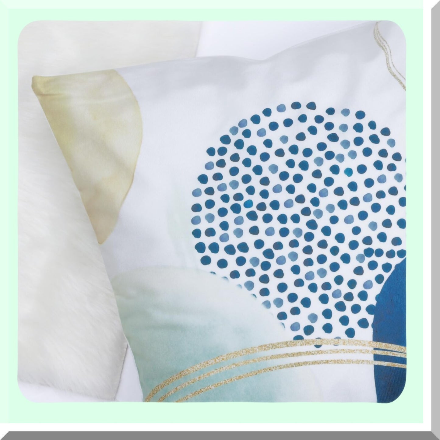 Blue Geo Boho Pillow Covers - Set of 4 | 18x18 Inch Mid Century Modern Minimalist Decorative Cushion Cases for Couch, Sofa, Bed - Abstract Home Decor