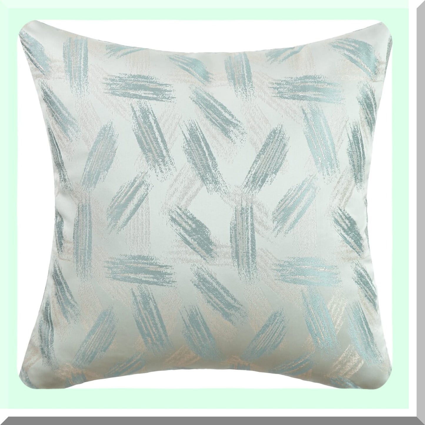 Abstract Jacquard Double-Sided Throw Pillow - Minimalist Design Toss Pillowcase for Chair or Bay Window - 18x18 Inches - Precision Pattern Cover