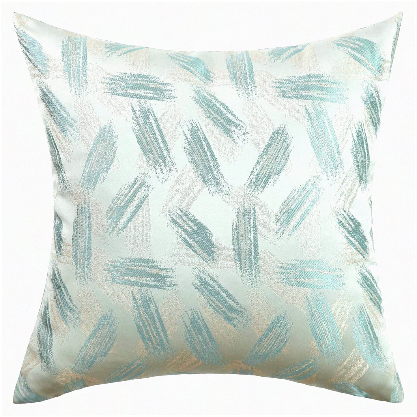Abstract Jacquard Double-Sided Throw Pillow - Minimalist Design Toss Pillowcase for Chair or Bay Window - 18x18 Inches - Precision Pattern Cover