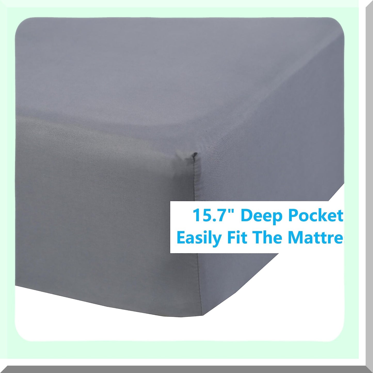 UltraSoft Gray Full Fitted Sheet Set - 2 Pack | Deep Pocket Bed Sheets | Fade & Wrinkle Resistant | Super Soft Microfiber | Full Size Fitted Sheets Only