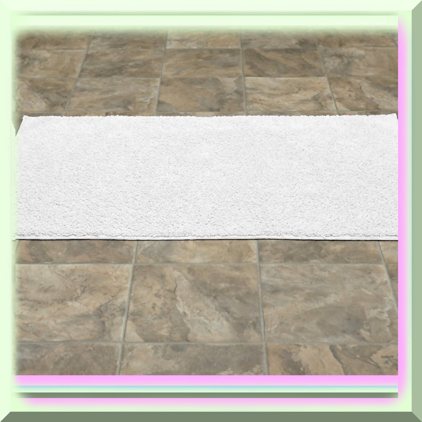 Queen Cotton Washable Bath Rug 24x40 White