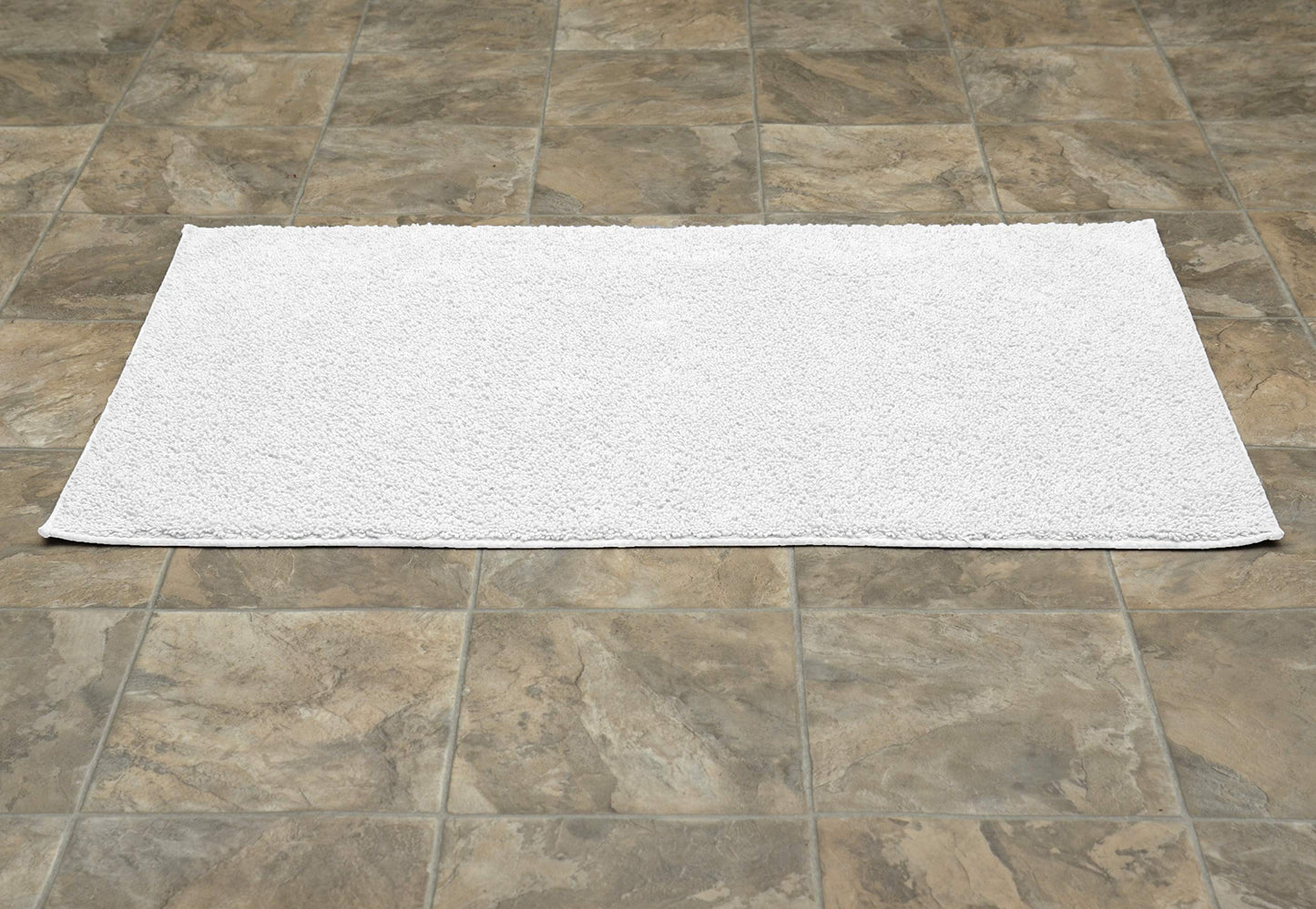 Queen Cotton Washable Bath Rug 24x40 White