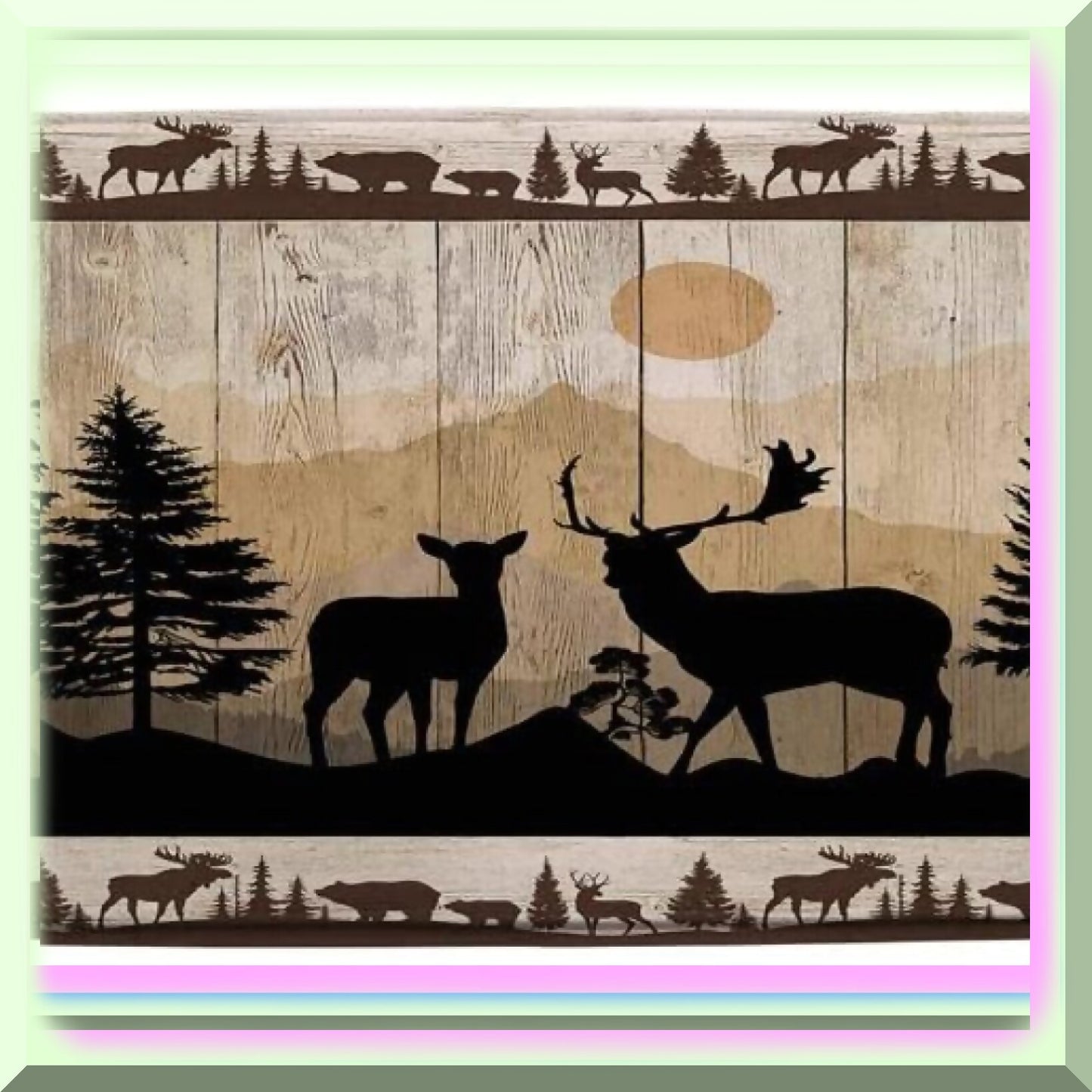 Deer Bath Mat Wooden Board 17.7"x29.5"