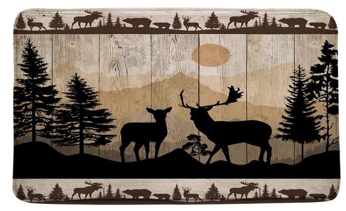 Deer Bath Mat Wooden Board 17.7"x29.5"